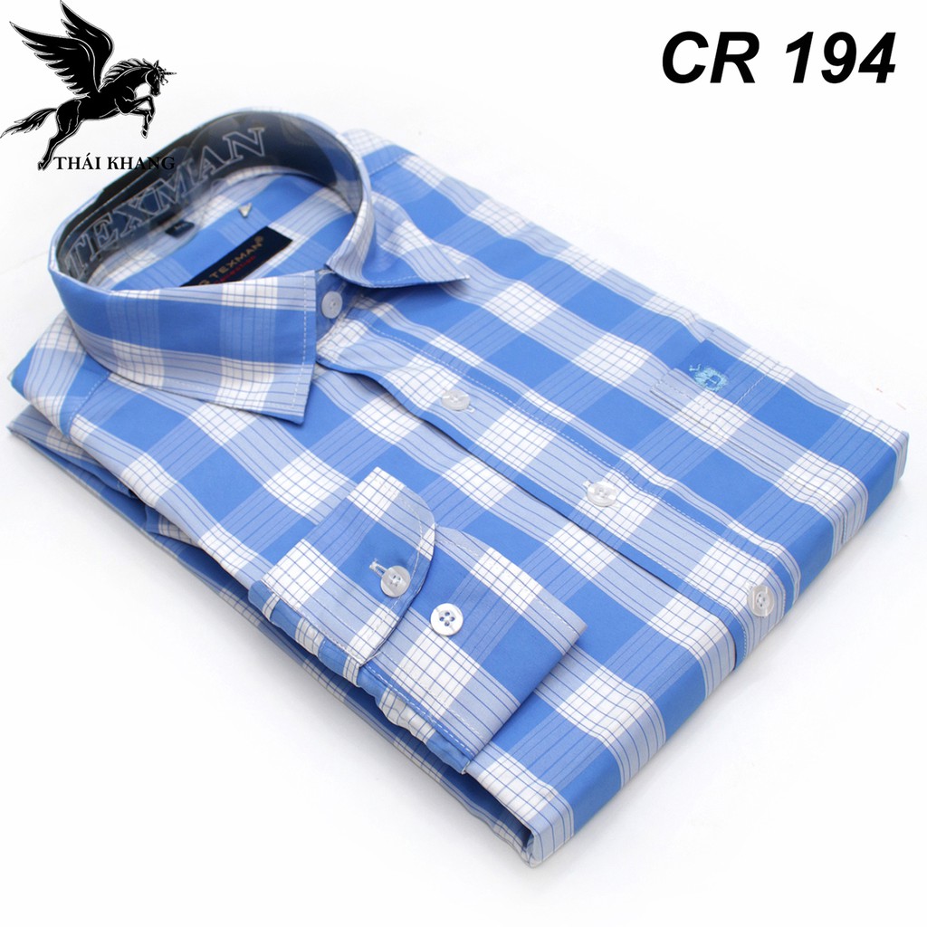 áo sơ mi nam caro dài tay loại CAO CẤP vải cotton mềm mát loại áo sơ mi nam trung niên form regular CR19