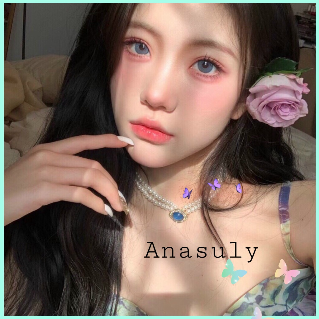 Lens xanh tây cá tính giãn tròng vừa cho cô nàng đi chơi (chỉ có 0 độ)
