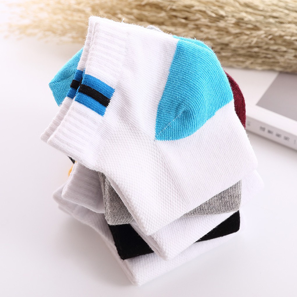[RẺ SỐC] Tất vớ nam nữ cổ cổ gân tăm sọc, chất mềm, chống hôi chân (5 MÀU)