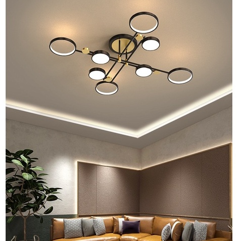 Đèn led ốp trần trang trí - đèn trần trang trí - 8 cánh vuông hiện đại 3 chế độ ánh sáng có điều khiển từ xa