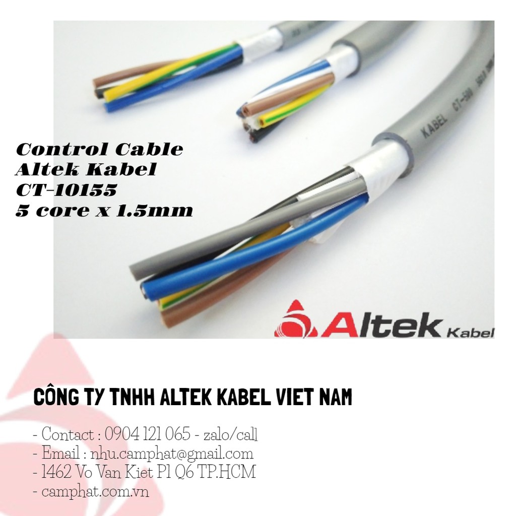 Cáp điều khiển CT-500 / 10155 (5 lõi x 1.5mm) Altek Kabel