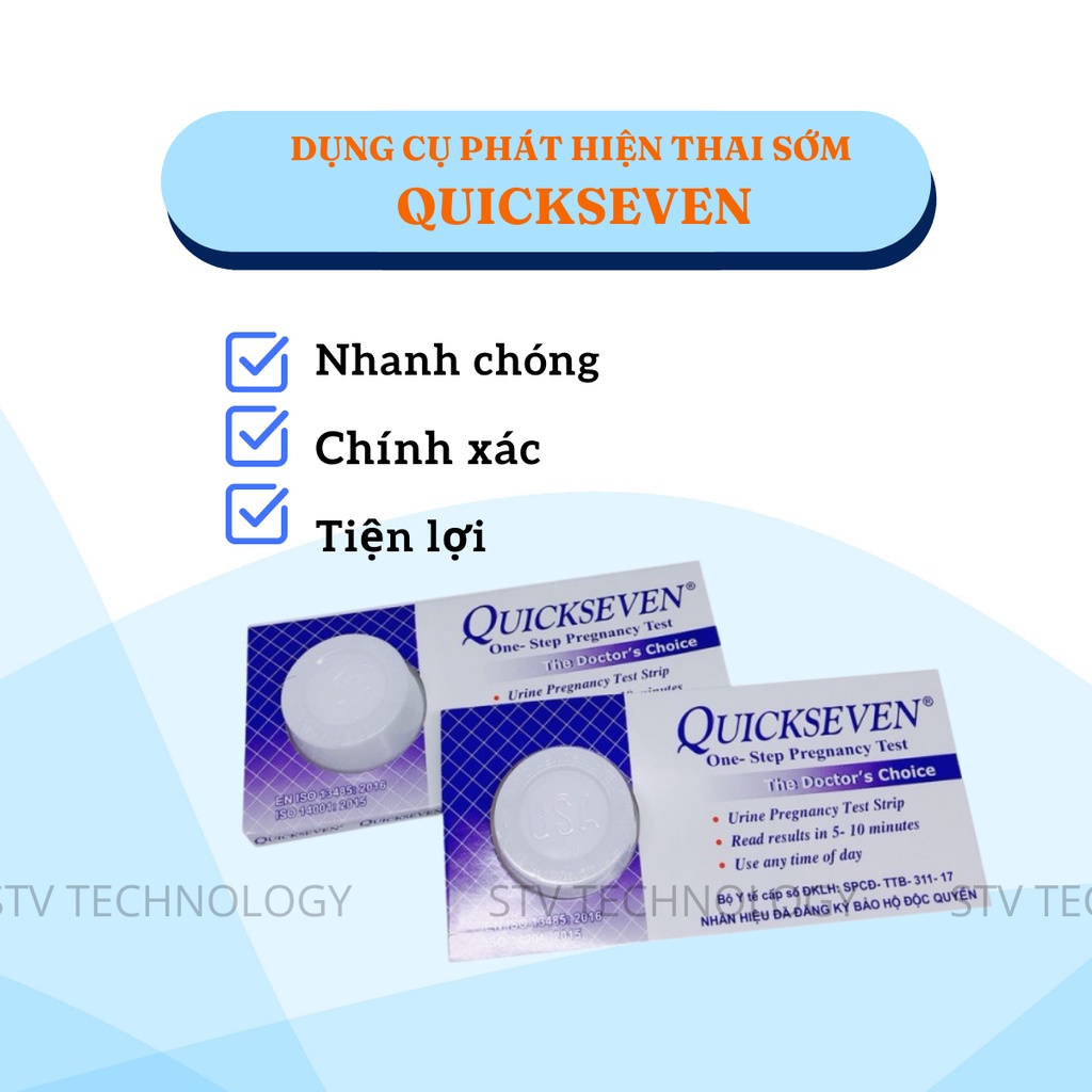 Que Thử Thai Nhanh Quickseven Tanaphar 2 Vạch Chính Xác, Test Thử Thai Hai Vạch Sớm Nhanh Hiệu Quả Tức Thì