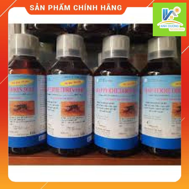 Bộ Y Tế chứng nhận - Thuốc diệt muỗi của Anh Quốc hiệu quả cao Permethrin 50 EC chai 1L nội