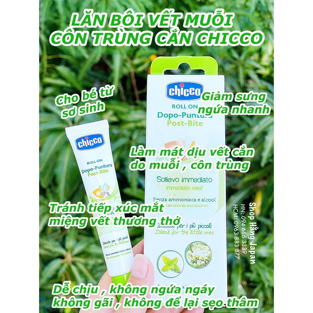 LĂN CHỐNG VẾT MUỖI ĐỐT VÀ CÔN TRÙNG CẮN chicco