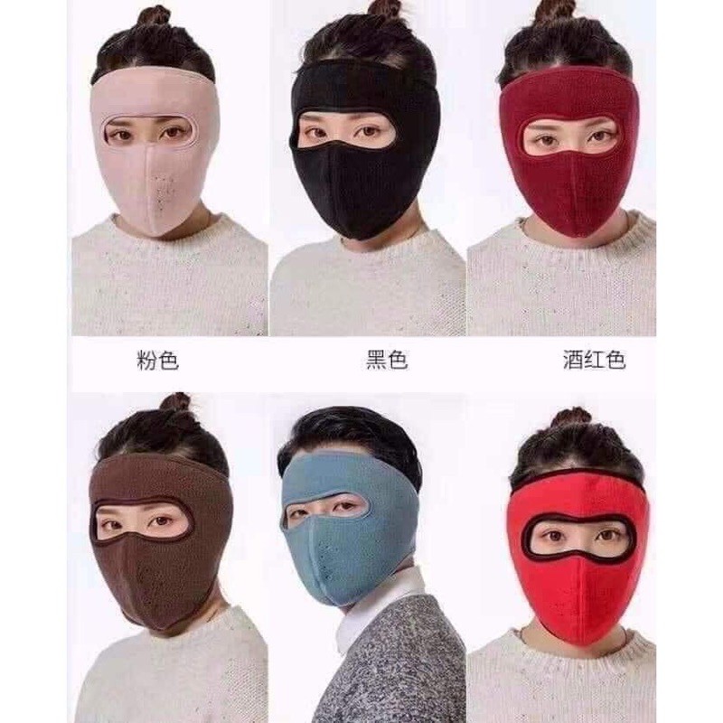 Khẩu trang ninja lót nỉ cho nam nữ / loại đẹp