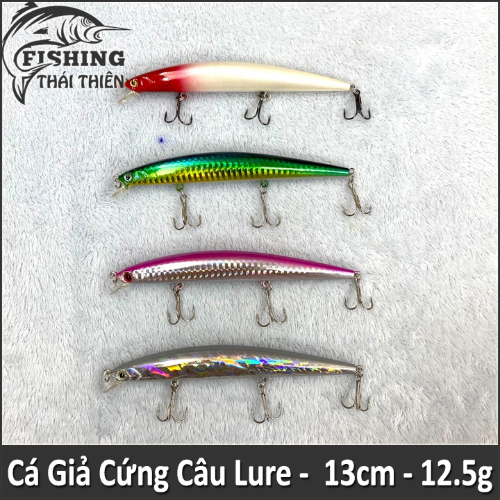 Mồi Giả Cá Cứng 13cm, 12.5g Có Bi Chuyên Câu Lure Cá Chẽm, Chày, Mú Măng, Các Loại Cá Săn Mồi