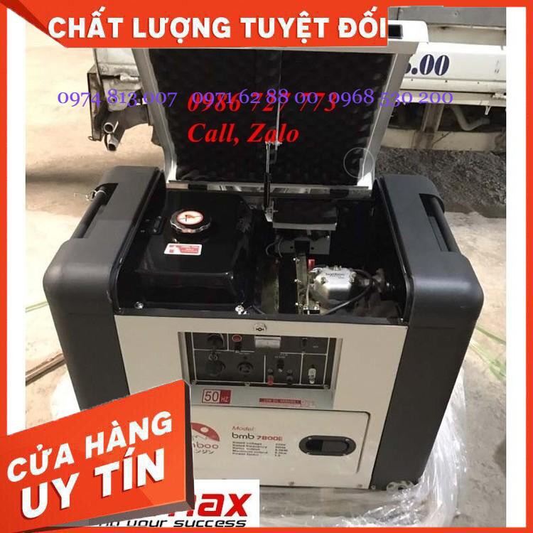 Máy Phát điện Bamboo 7800E công suất 5kw, chạy dầu, tủ chống ồn Giá cực Rẻ