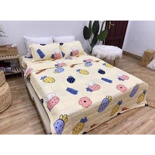 [Giá Siêu Rẻ] Sét Chăn Ga 5 Món Cotton Poly (chat để chọn màu, kích thước)