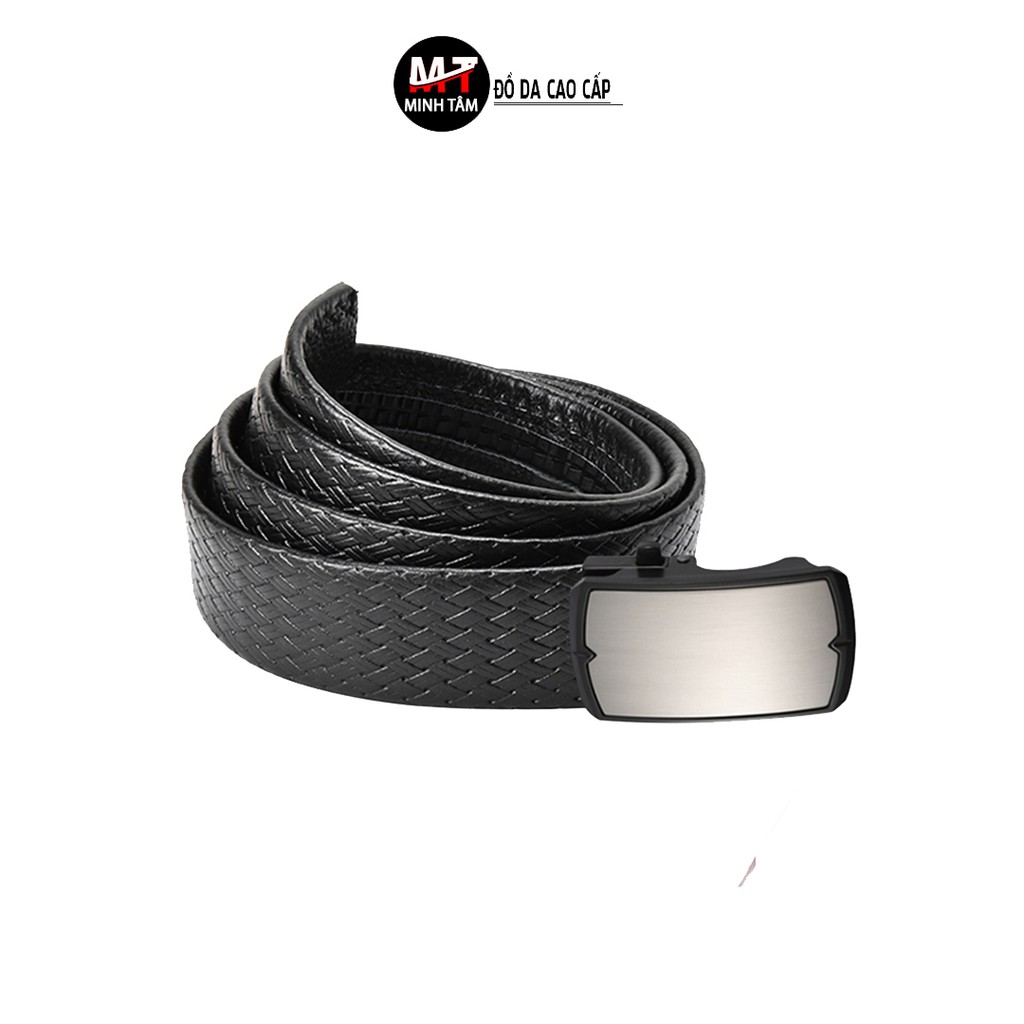 Thắt lưng nam Minh Tâm da bò , khóa kim loại kiểu tự động MT-1231H