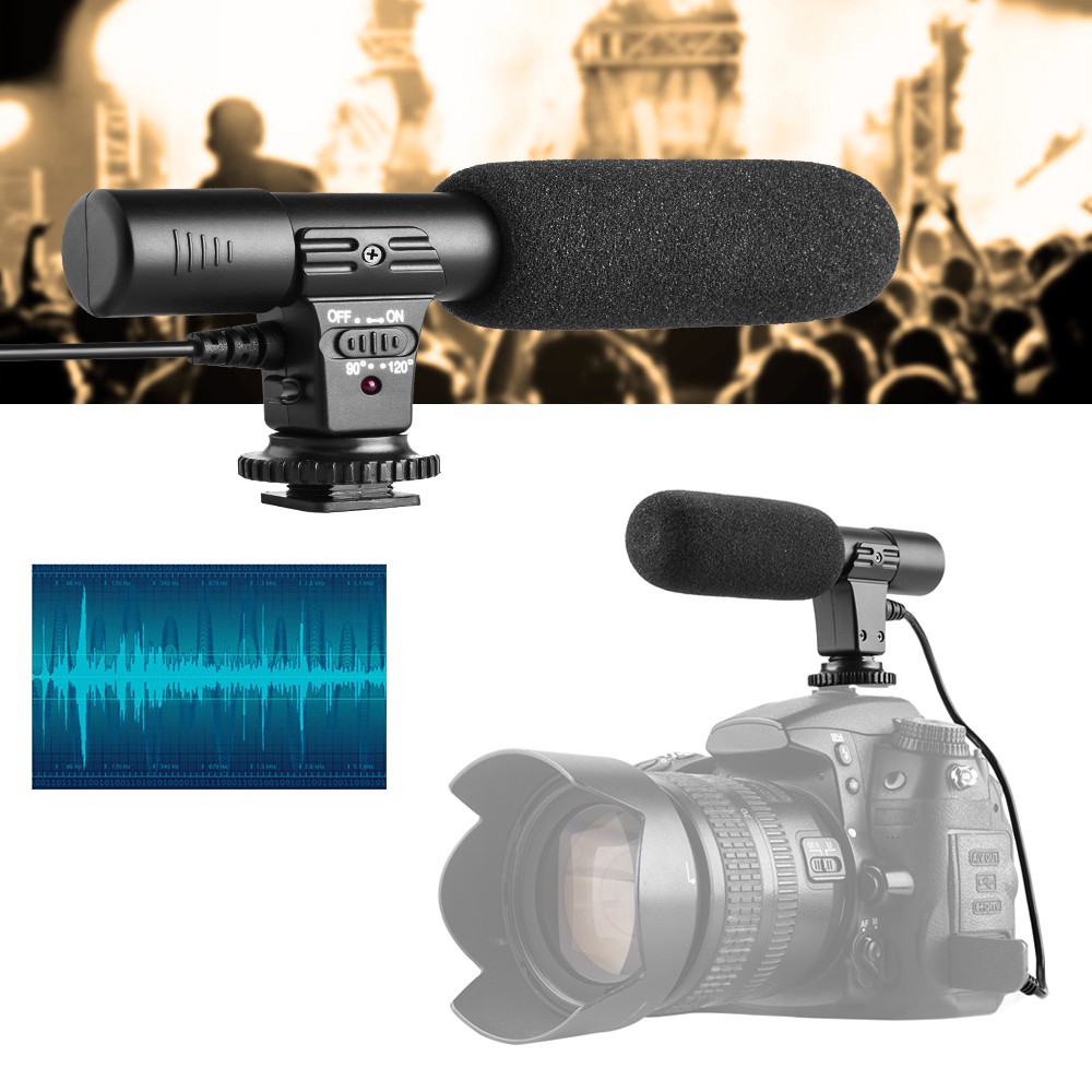 [Mã ELHACE giảm 4% đơn 300K] Microphone Thu âm cho máy ảnh máy quay - Mic-01