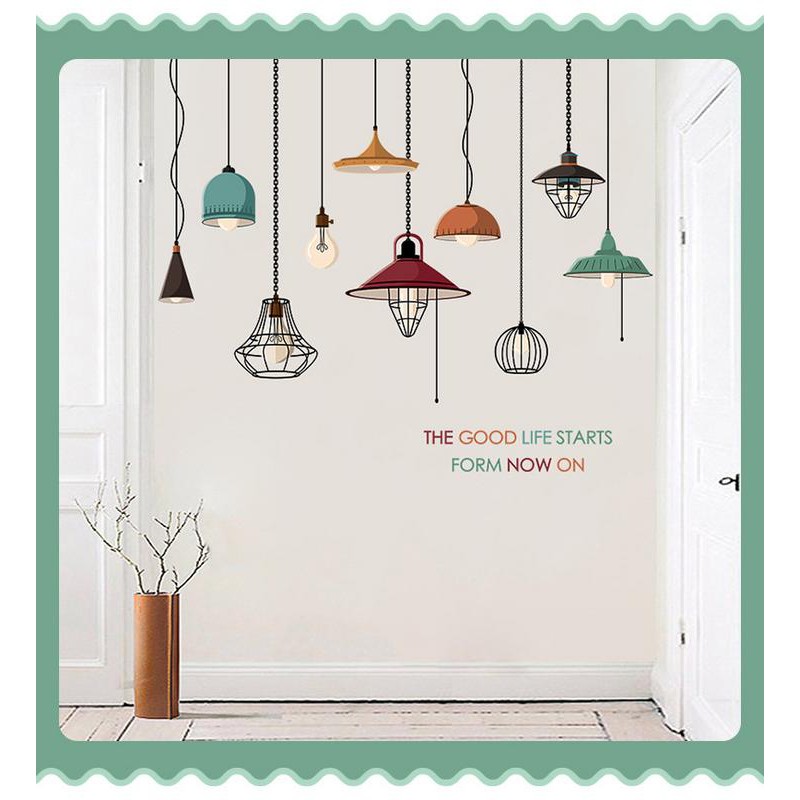 Đầy màu sắc Trần Đèn Tường Sticker Decal Mural Decor cho Trẻ Em