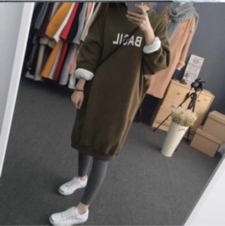 (R23)áo nỉ ulzzang dáng dài 2 màu(ảnh thật ở cuối)