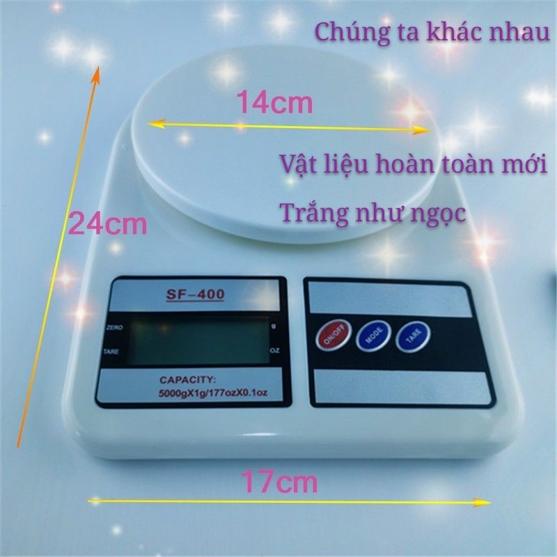 （ Bảo hành 1 năm ) Cân Điện Tử Nhà Bếp Mini SF-400 5kg /1g Siêu Chính Xác