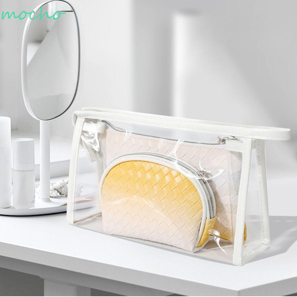 Bộ Ba Món Túi Đựng Mỹ Phẩm Chống Thấm Nước Họa Tiết Đan Thời Trang