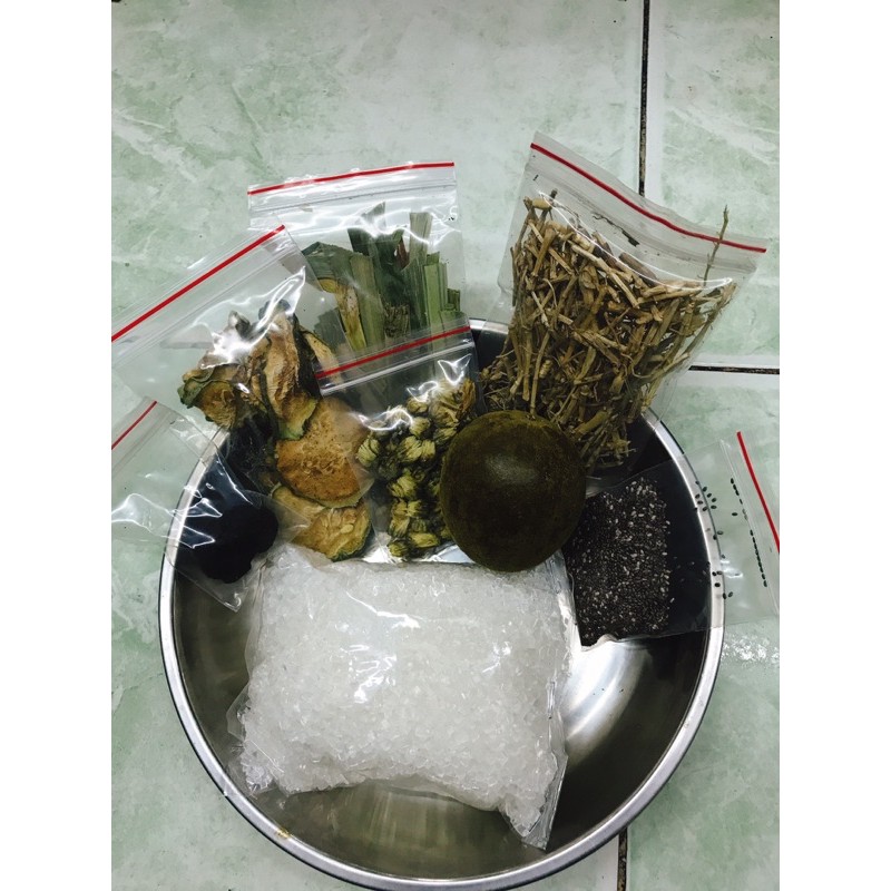 Set trà Bí Đao - Hạt Chia - 8 vị ( có bao gồm đường phèn )