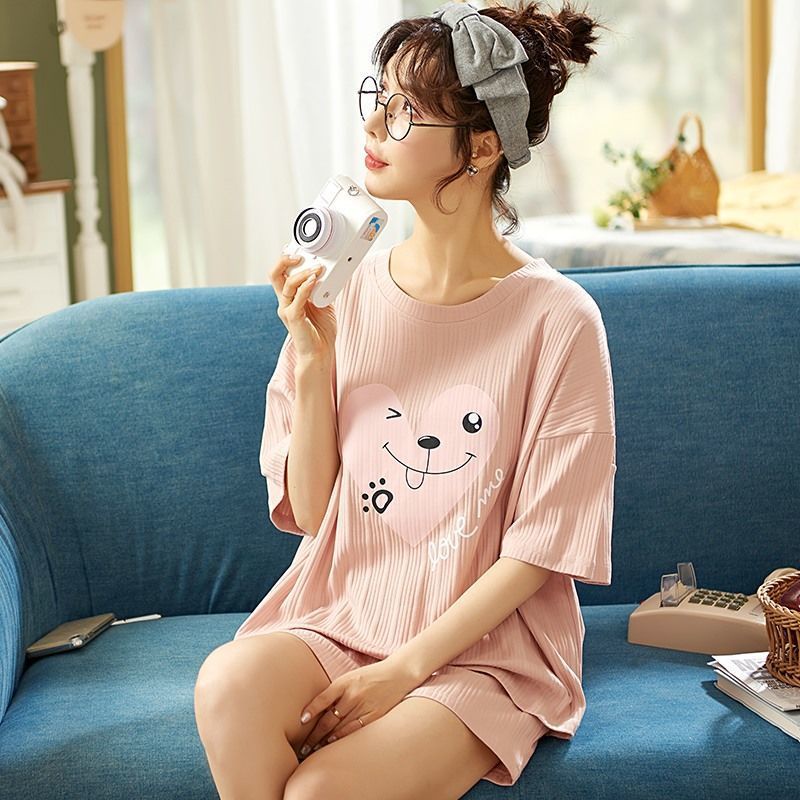 Đồ bộ pijama nữ cao cấp tay ngắn mặc nhà cotton siêu cute dễ thương – CTN1