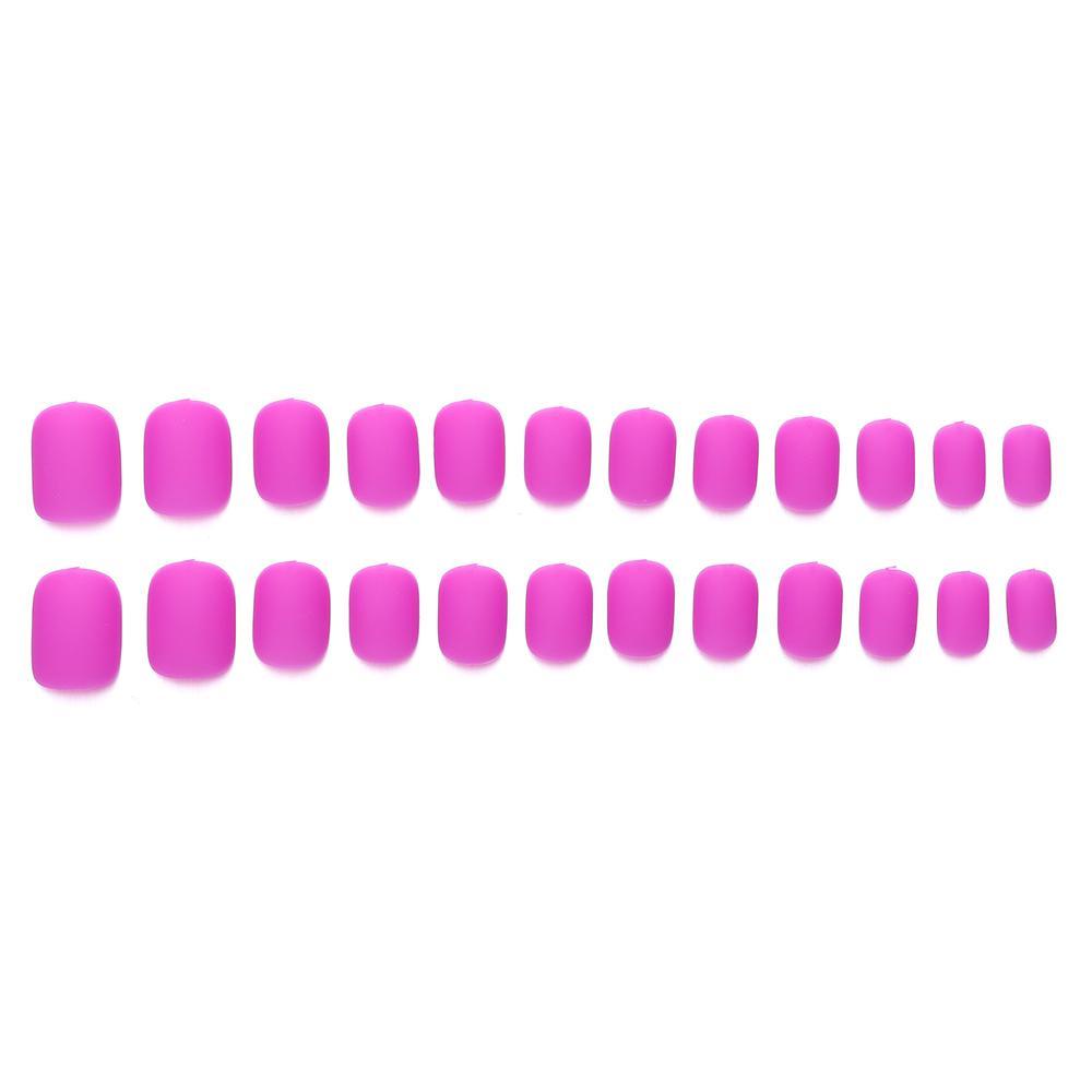 Bộ 24 Móng Tay Giả Đầu Vuông Ngắn Che Phủ Toàn Diện Tháo Rời Được