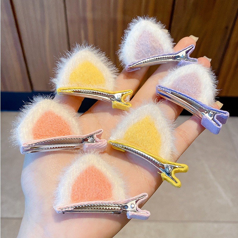 Kẹp tóc hình tai mèo dễ thương thời trang thu đông cho bé gái