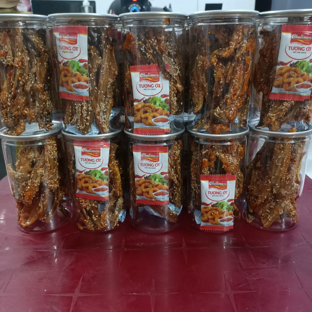 cá khoai rim tẩm mè lon pet 250gr 48K |khô cá khoai|