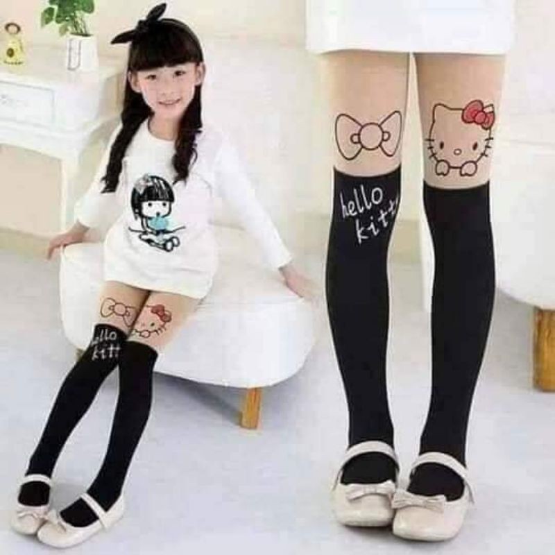 QUẦN TẤT GIẢ BỐT HELLO KITTY CHO BÉ GÁI