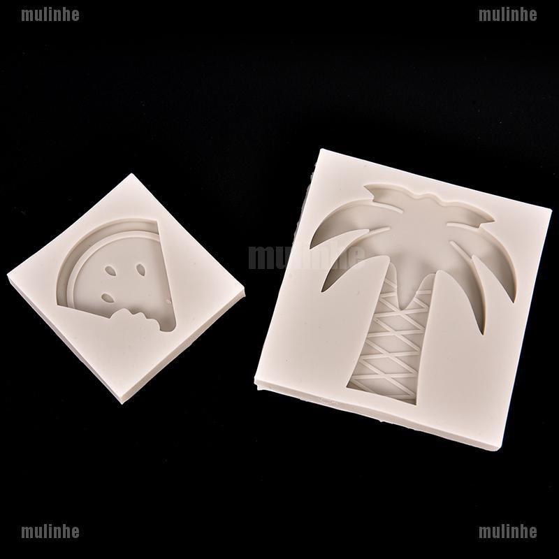 Mul❤ Khuôn Silicone Làm Bánh Hình Dưa Hấu