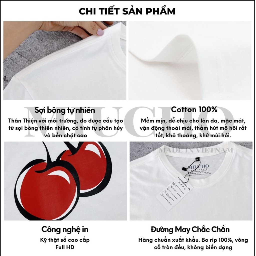 Áo phông nữ form rộng tay lỡ unisex đẹp, áo thun nữ form rộng tay lỡ unisex cotton hàn quốc AT043 Miucho in hình