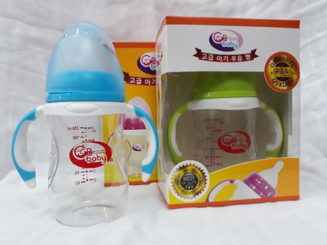 Bình sữa cổ rộng GB Baby có tay cầm 200ml/280ml