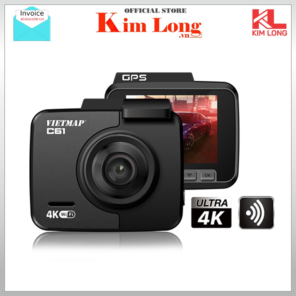 Camera hành trình Vietmap C61 Pro / C61 | 4K GPS Cảnh báo giọng nói + Kèm thẻ Nhớ - Hãng phân phối