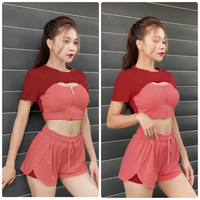 Bộ đồ đùi tập gym,yoga (kèm mút) mẫu mới