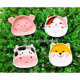 Đĩa sứ mini đựng pudding cho bé ăn dặm