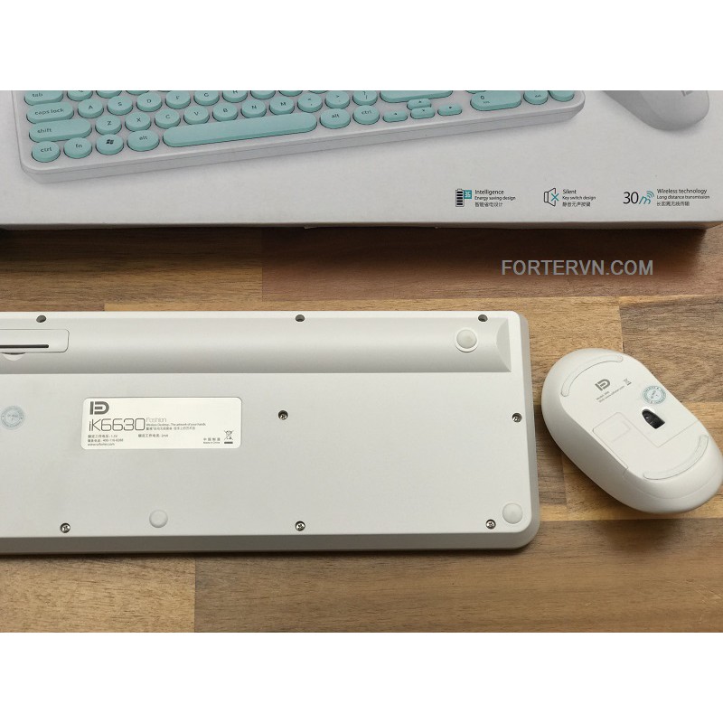 Bộ bàn phím chuột không dây FORTER IK6630 - Chính hãng cao cấp