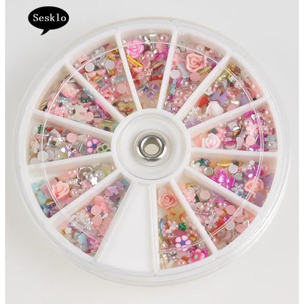 Đồ Chơi Nhân Vật SK SK Độc Đáo Sáng Tạo☀Set 1200 Hạt Đính Móng Nghệ Thuật