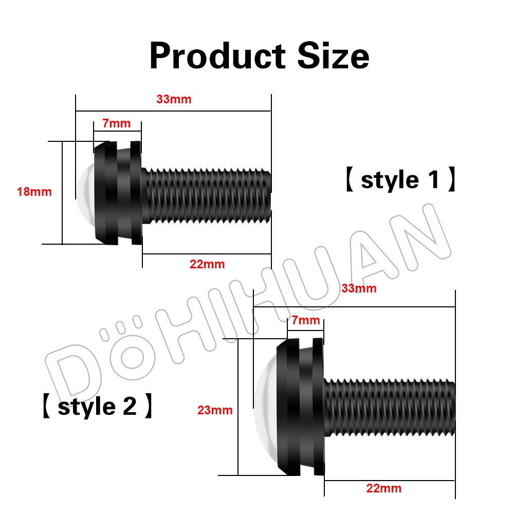 DOHIHUAN 1 Đèn LED COB Mắt Đại Bàng Hình Đậu Phộng Chống Nước Sương Mù DRL 23mm Cho Xe Hơi Xe Máy