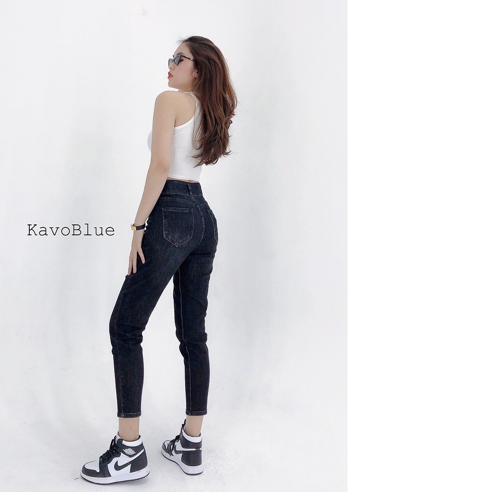 Quần Bò Nữ KAVO BLUE Dáng Boy Co Giãn 4 Chiều Dày Dặn BY920-19