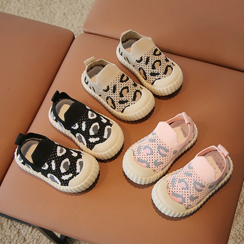 SUGE Giày Sneaker Dệt Kim Đế Mềm Chống Trượt Thoáng Khí Thời Trang Cho Bé Trai Và Gái