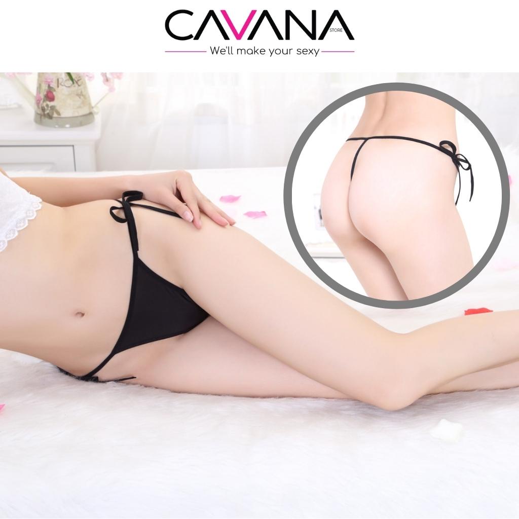 Quần lót nữ, quần chip nữ lọt khe sexy cao cấp buộc dây 100% cotton Q02 - CAVANA STORE