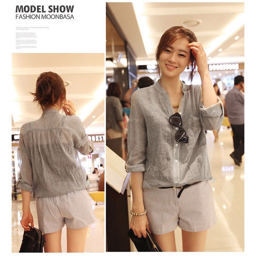 Women Blouse Cotton Linen Fashion Shirt Sweet Loose Long Sleeve Blouses | BigBuy360 - bigbuy360.vn