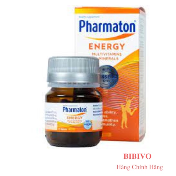 Viên uống bổ sung năng lượng vitamin PHARMATON ENERGY NHÂN SÂM G115 hộp 30 viên