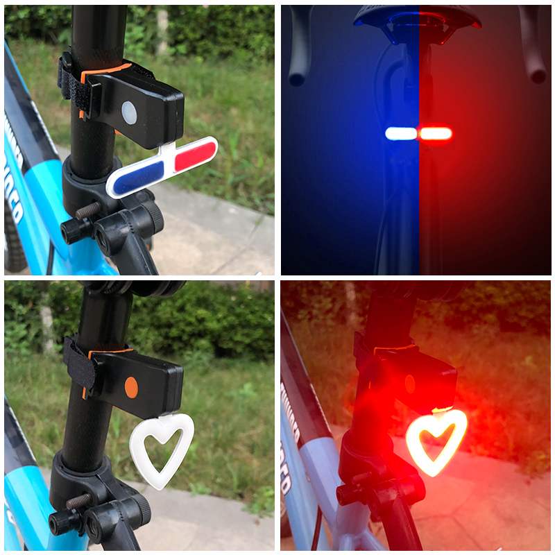 Trẻ em xe đạp đuôi đèn USB sạc đèn cảnh báo trẻ em đèn Flash chống thấm nước cân bằng xe đêm đi xe Phụ kiện trang bị