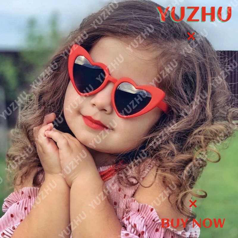 Kính Mát Gọng Trái Tim Màu Sắc Ngọt Ngào Thời Trang Cho Bé