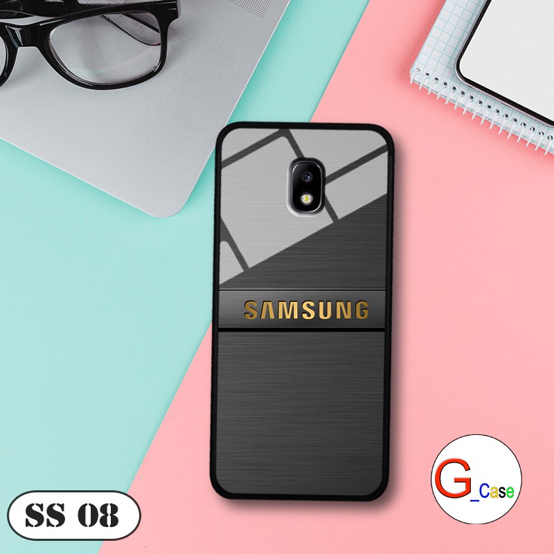 Ốp lưng Samsung J7 Pro- lưng kính in logo hãng điện thoại