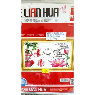 Tranh thêu cha mẹ 73x45cm chưa thêu 222884