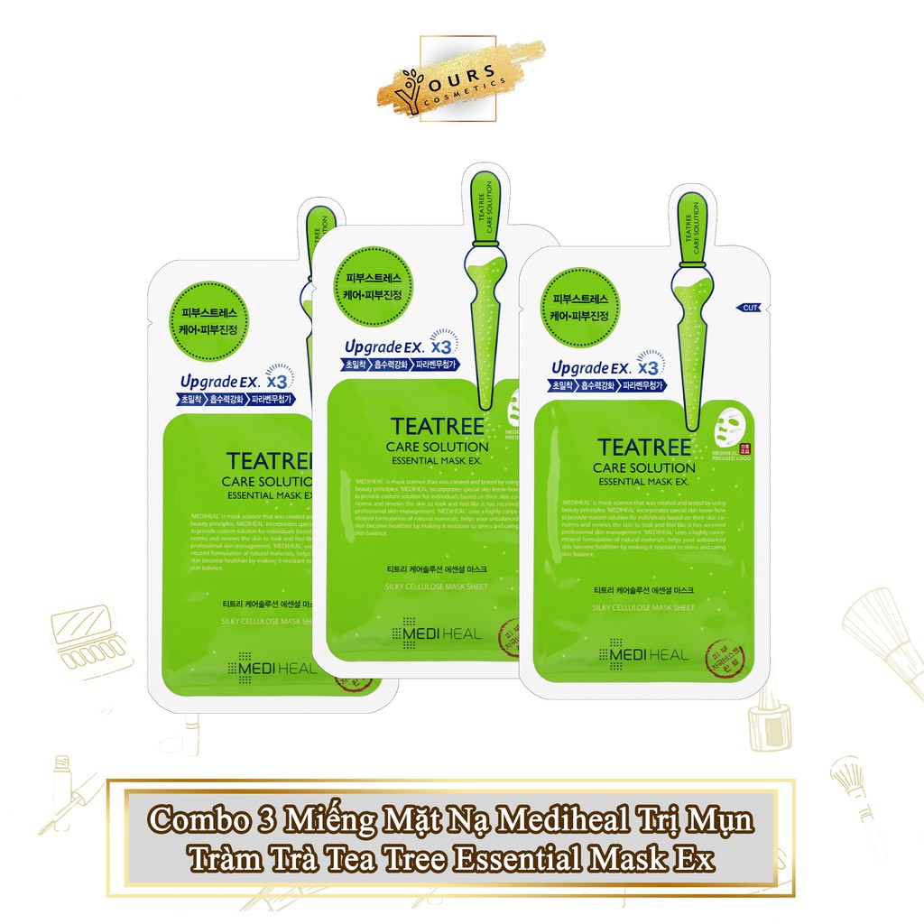 [Auth Hàn] Mặt Nạ Mediheal Tea Tree Care Solution Essential Mask Ex 27ml - Mặt Nạ Tràm Trà Ngừa Mụn Mediheal Tea Tree