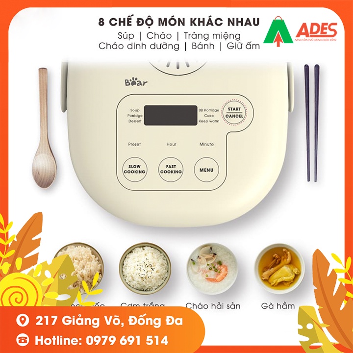 Nồi cơm điện Bear SUBE015 - BẢN QUỐC TẾ - Bảo Hành Chính Hãng 12 Tháng - Nấu Cơm, Nấu Cháo, Giữ Ấm, Làm Bánh - NEW 2021