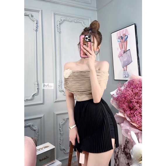 Áo trễ vai gân sóng