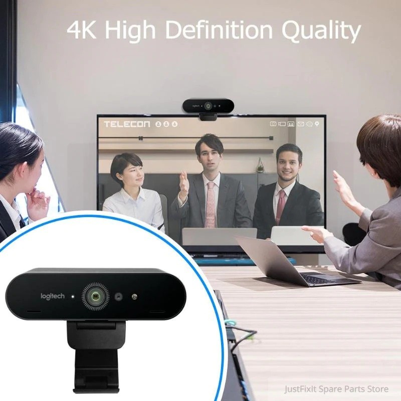 [Hàng Chính Hãng] Webcam Học Trực Tuyến, Live Stream Học Online Cho Máy Tính, Laptop Logitech C1000E Brio 4K Ultra Hd