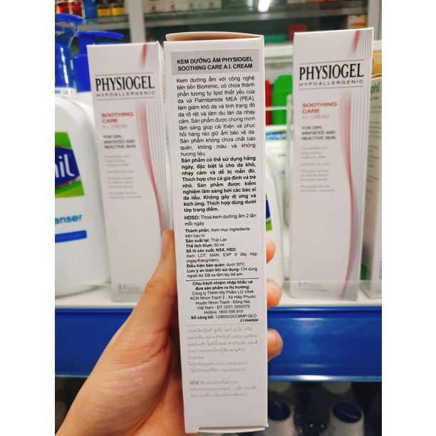 Kem Dưỡng Ẩm Physiogel Hypoallergenic Soothing Care A.I Cream 50ml