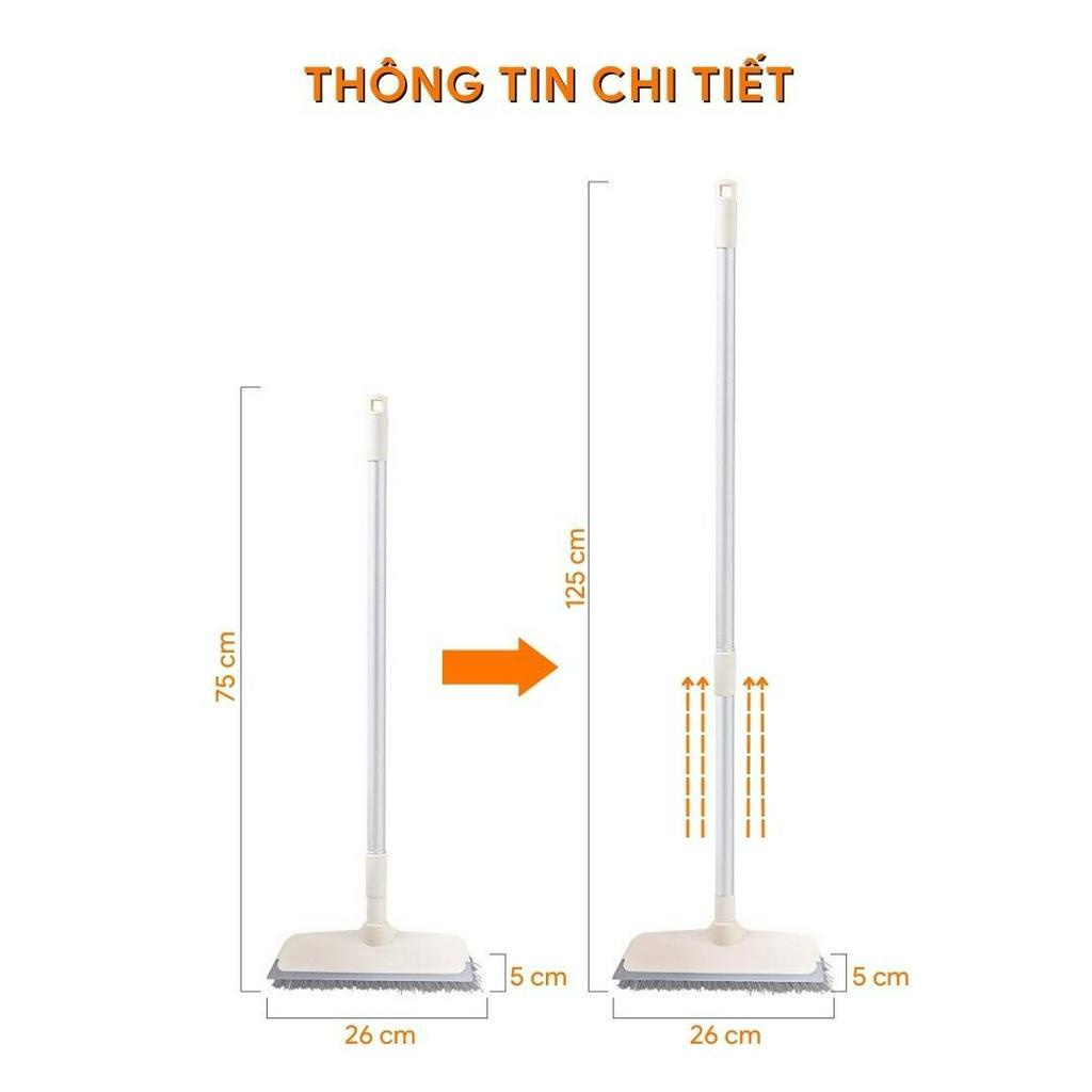 Cây Chà Sàn Nhà Tắm Đa Năng 2 Trong 1 GOSO SWIFT G02, Chổi Cọ Nhà Vệ Sinh Và Gạt Nước Tiện Lợi