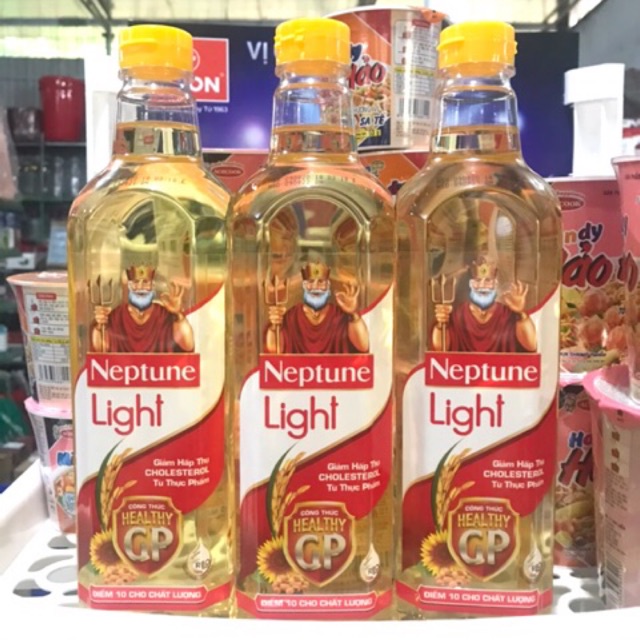 Dầu ăn Neptune Light 1L thượng hạng nhãn hiệu - Date T6.2025