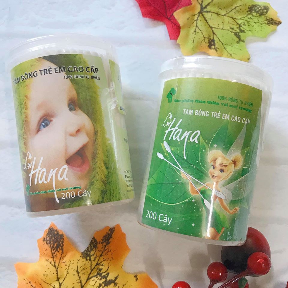 Tăm bông cao cấp Hana thân giấy cho bé